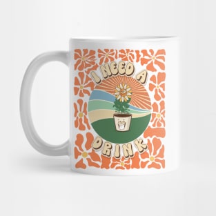 Mothers day plant  lover groovy sarcastic cactus funny I need a drink Mug